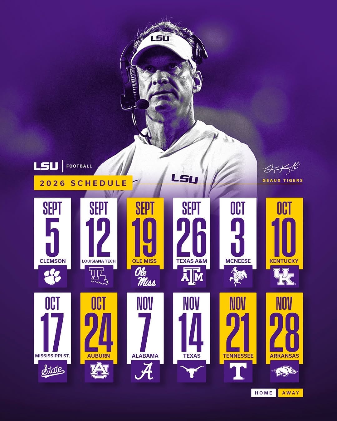 Post 9 by LSU Football on Instagram (image)