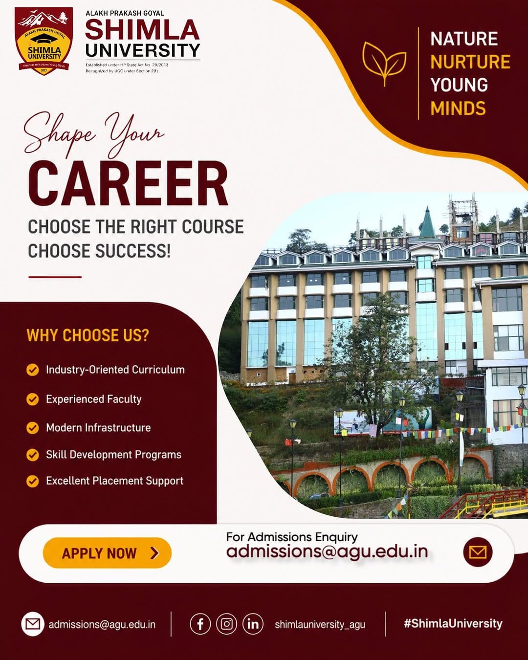 Post 3 by Shimla University - AGU on Instagram (image)