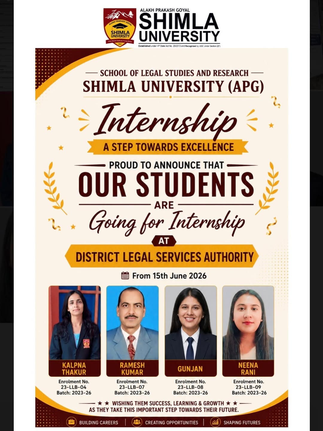 Post 6 by Shimla University - AGU on Instagram (image)