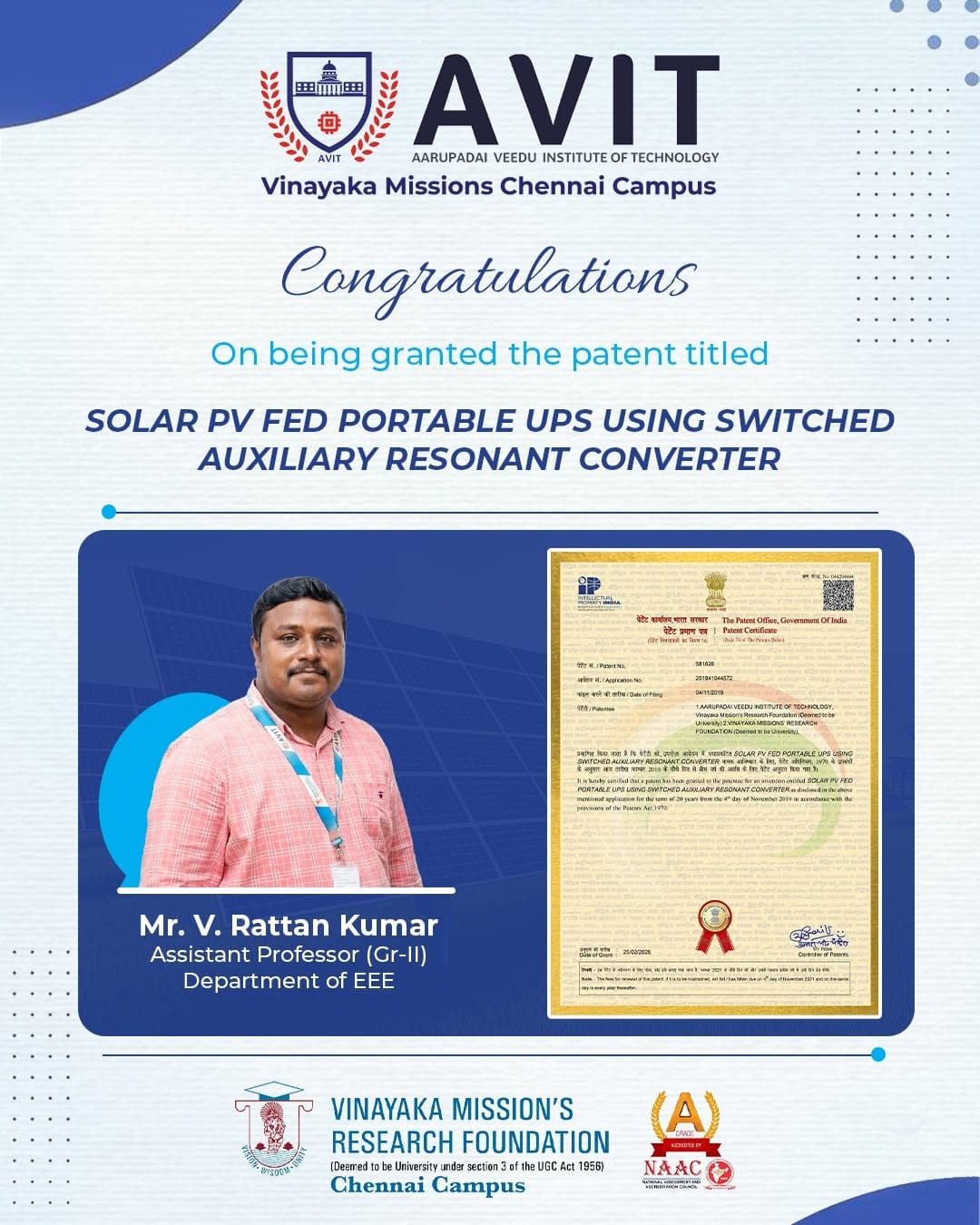 Post 3 by AVIT CHENNAI on Instagram (image)
