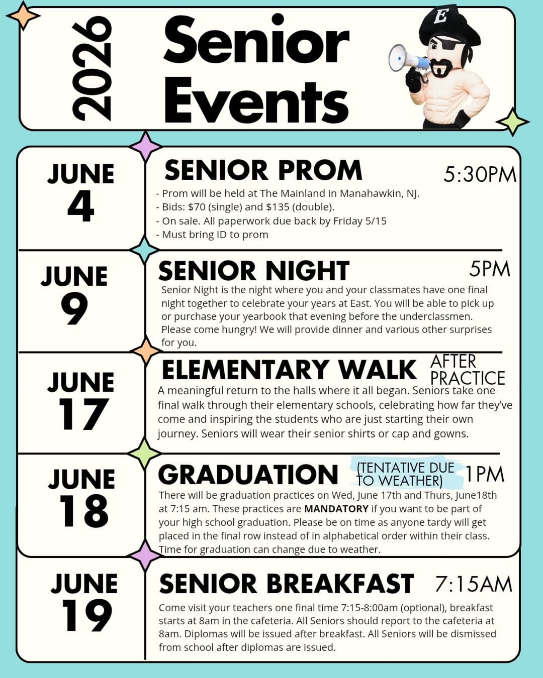 Post 9 by Toms River High School East on Instagram (image)