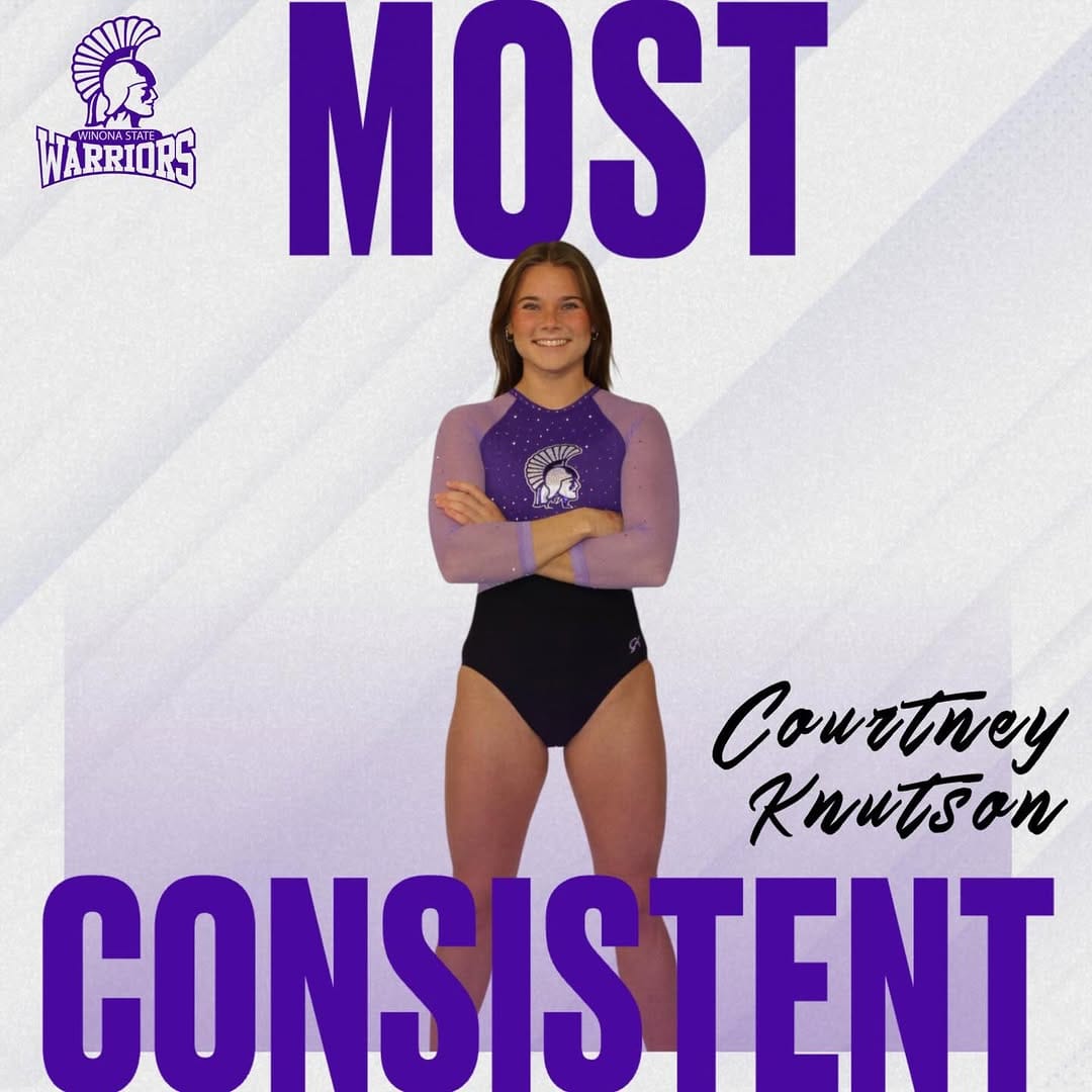 Post 7 by Winona State Gymnastics on Instagram (carousel)