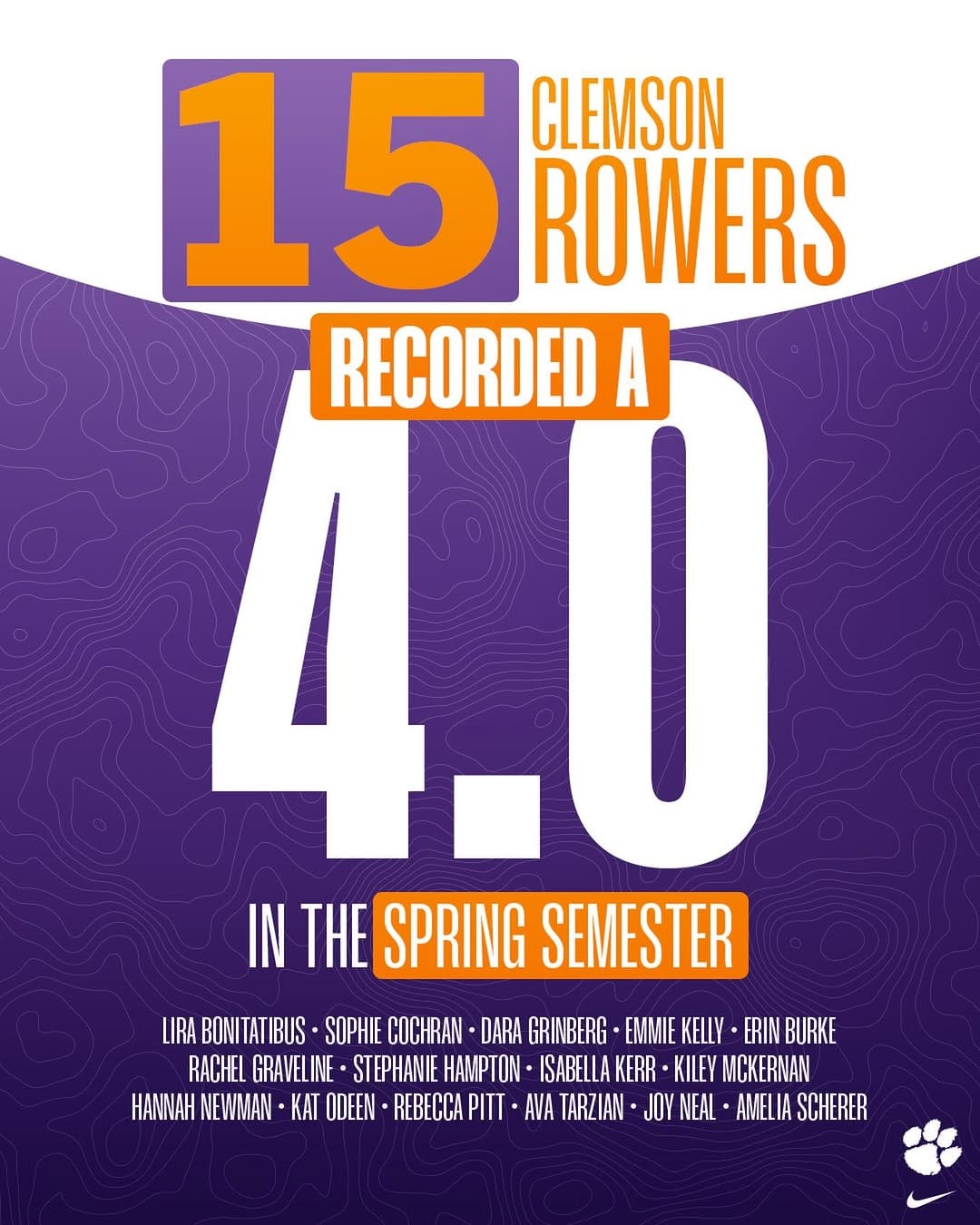 Post 7 by Clemson Rowing on Instagram (image)