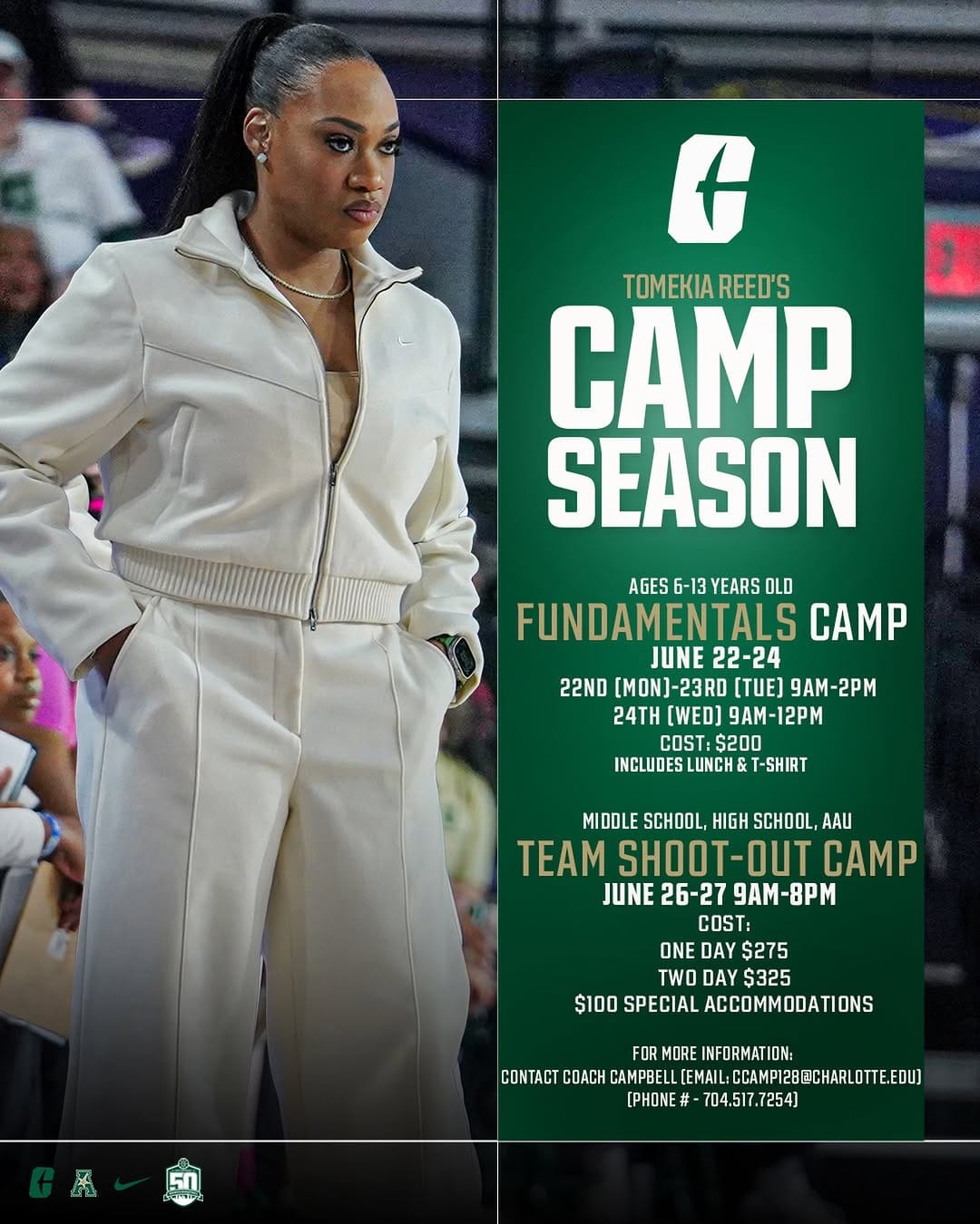 Post 10 by Charlotte Women's Basketball on Instagram (image)