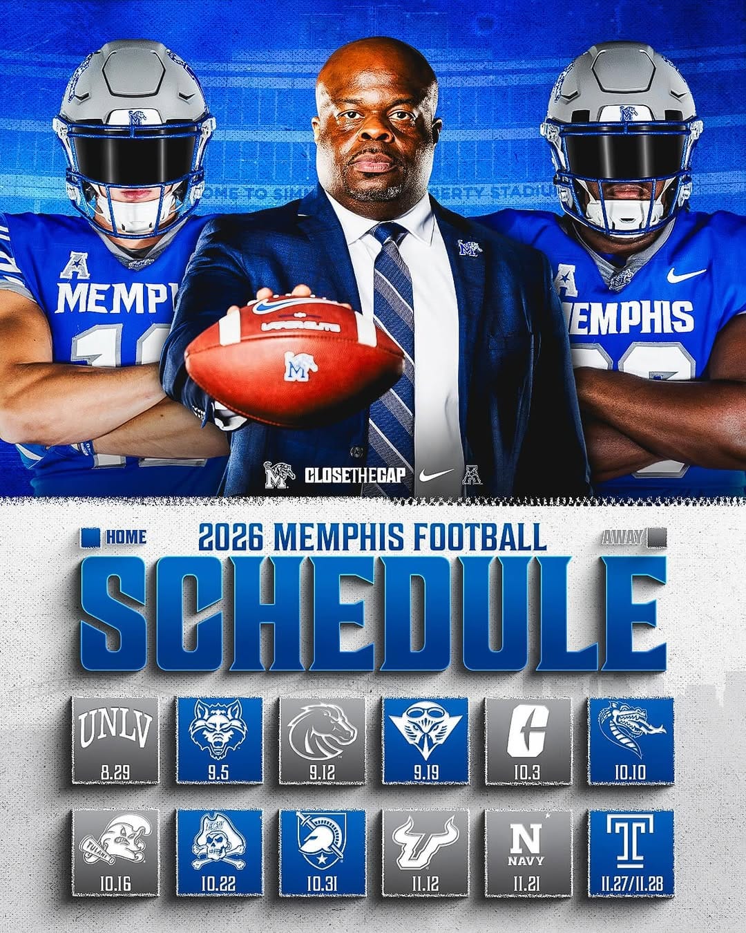 Post 9 by Memphis Football on Instagram (image)