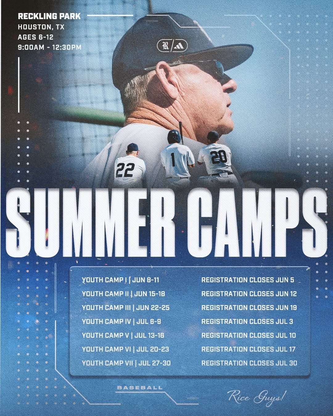 Post 3 by Rice Baseball on Instagram (image)