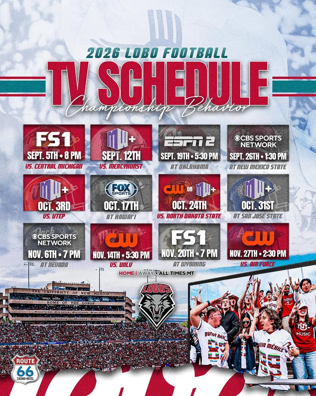 Post 8 by UNM Lobo Football on Instagram (image)