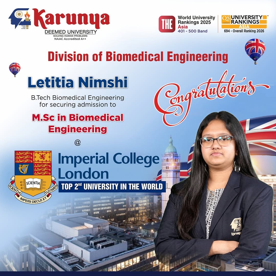 Post 8 by Karunya Deemed University on Instagram (image)