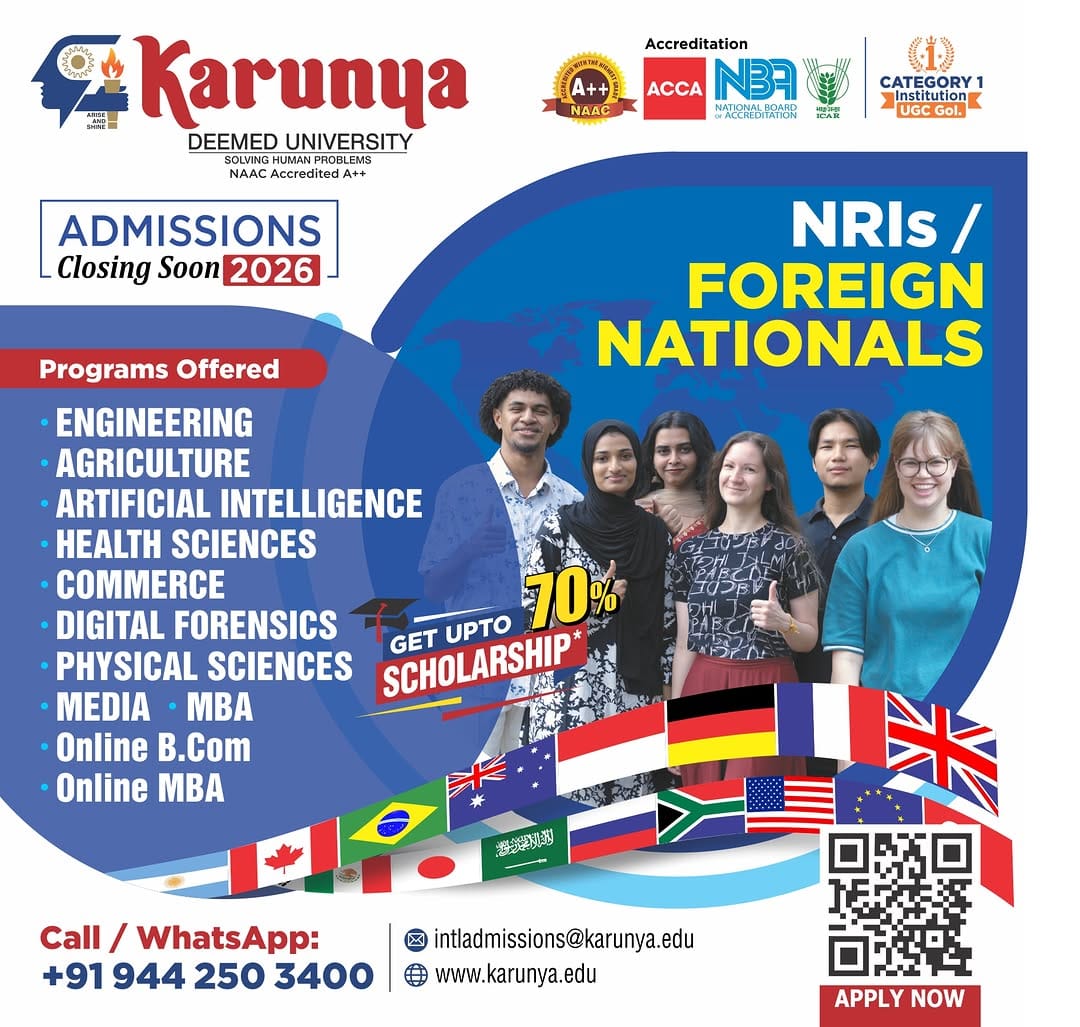 Post 2 by Karunya Deemed University on Instagram (image)