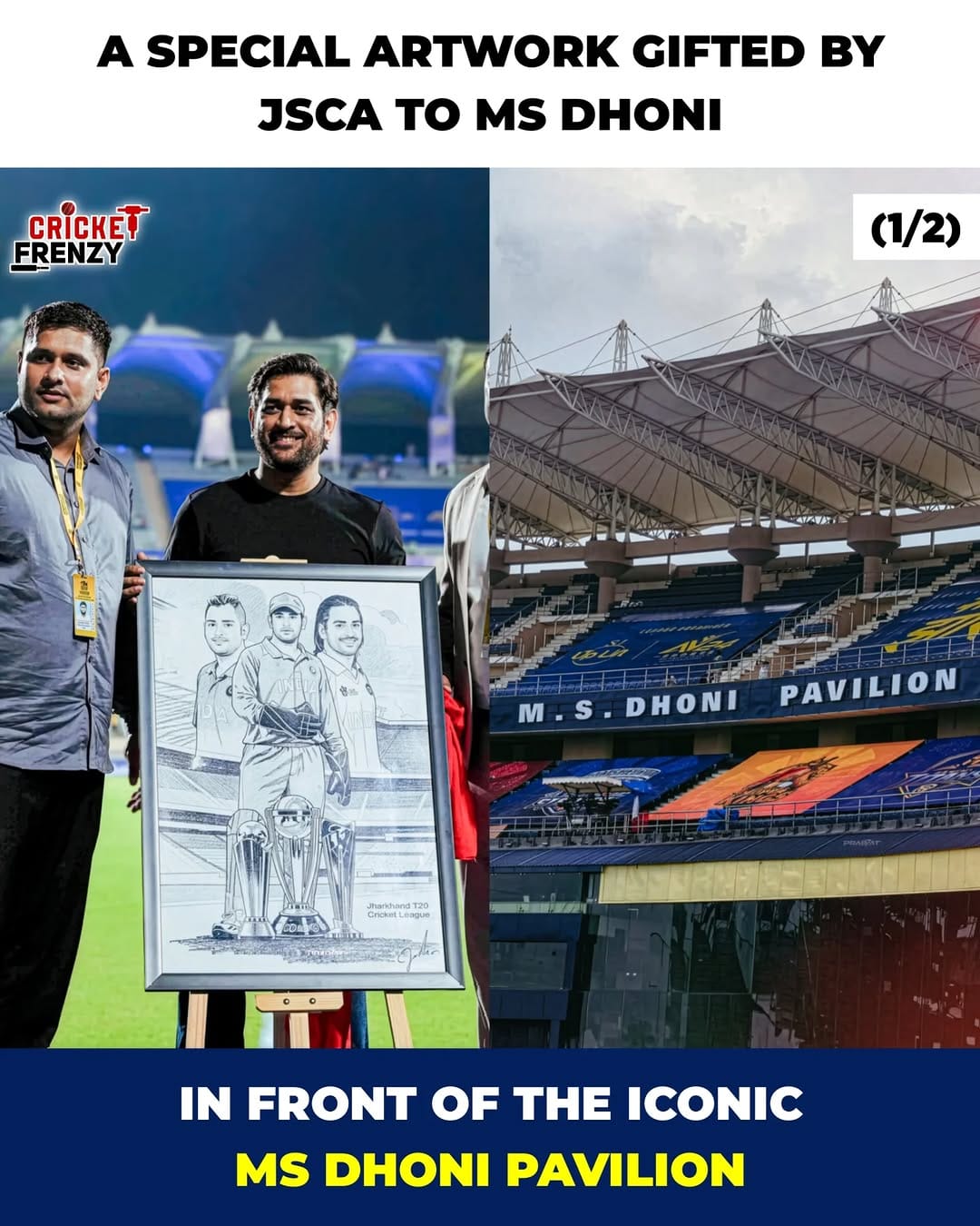 Post 2 by MS Dhoni Fans Club ❤ (110K) on Instagram (carousel)