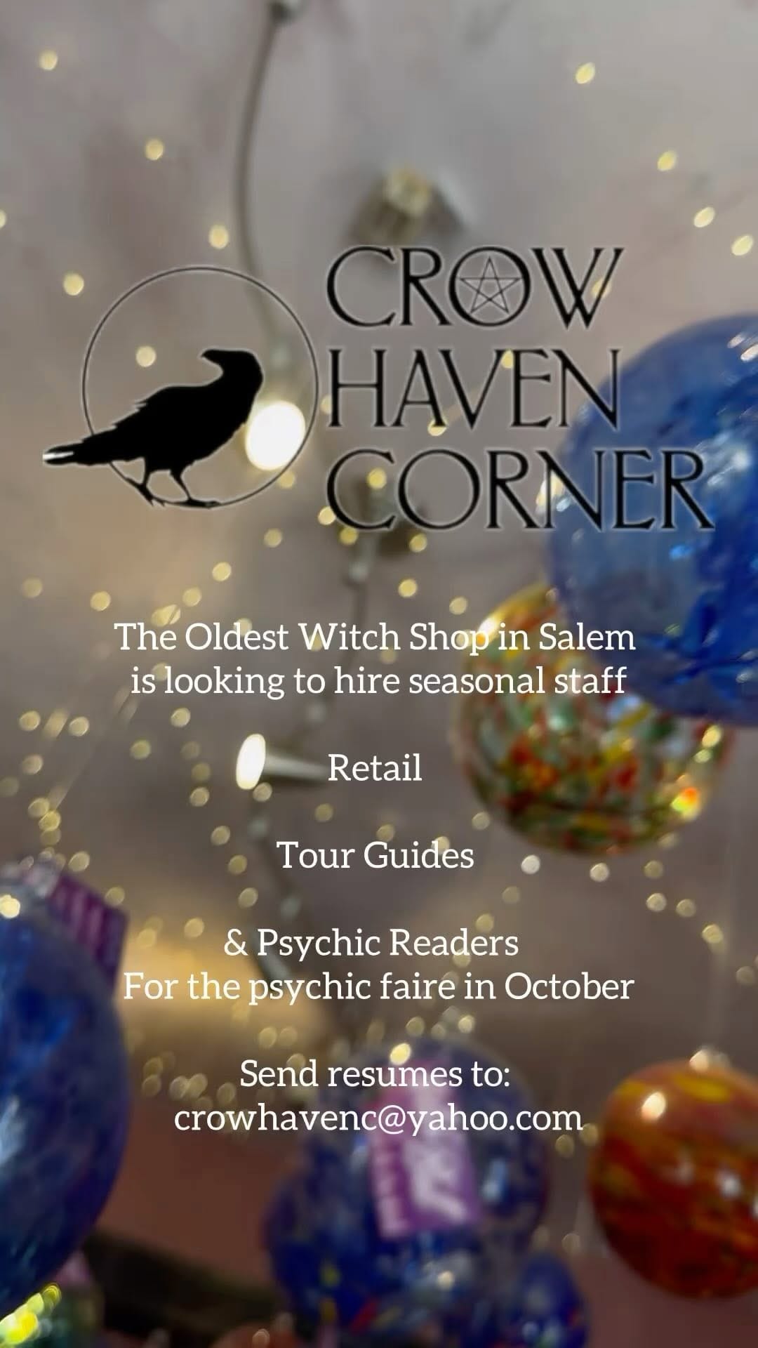 Post 7 by Salem's Oldest Witch Shop on Instagram (video)