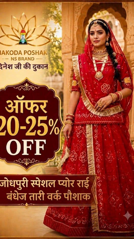 Post 1 by RajputiPoshak Nakoda Sarees Poshak on Instagram (video)