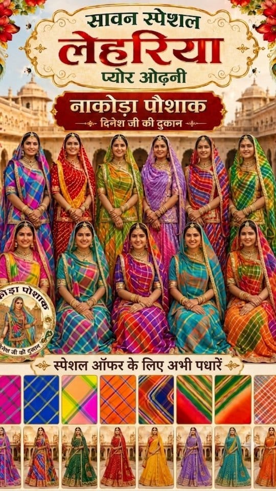 Post 3 by RajputiPoshak Nakoda Sarees Poshak on Instagram (video)