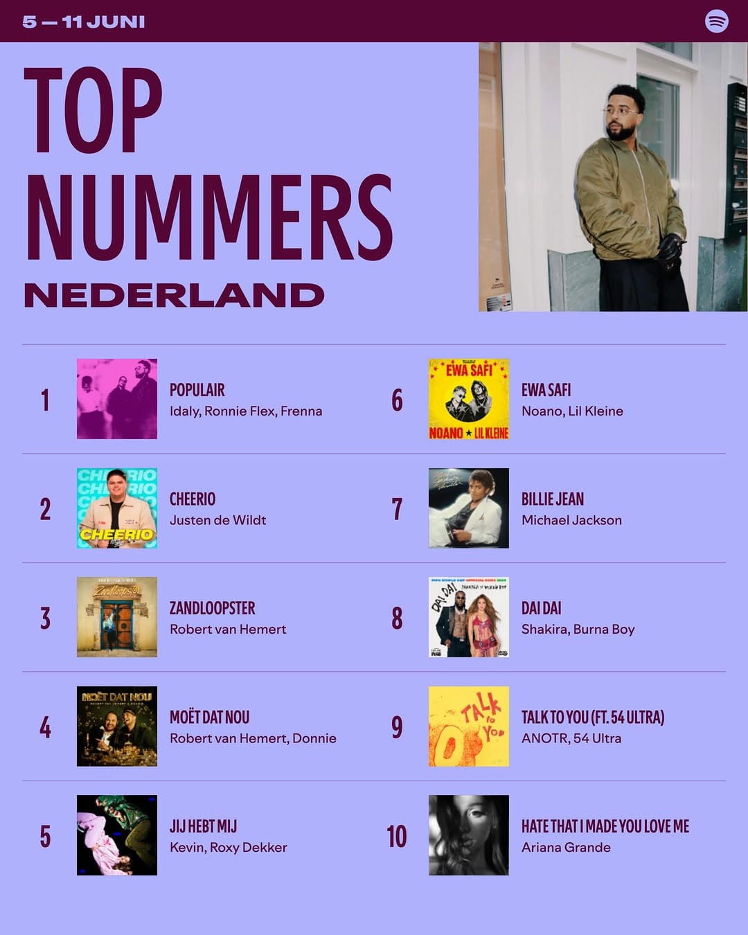Post 5 by Spotify Nederland on Instagram (carousel)