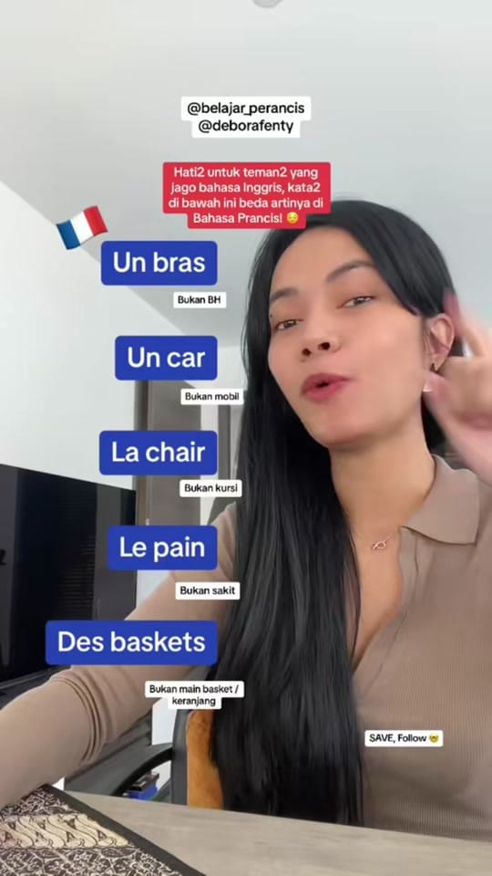 Post 3 by Belajar Perancis | DeboraFenty on TikTok (video)