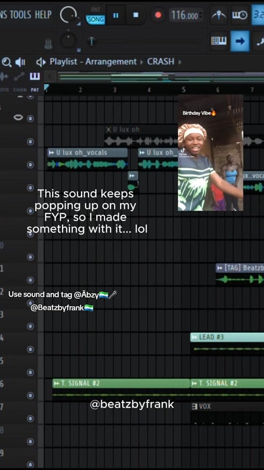 Post 8 by Beatzbyfrank🇸🇱 on TikTok (video)