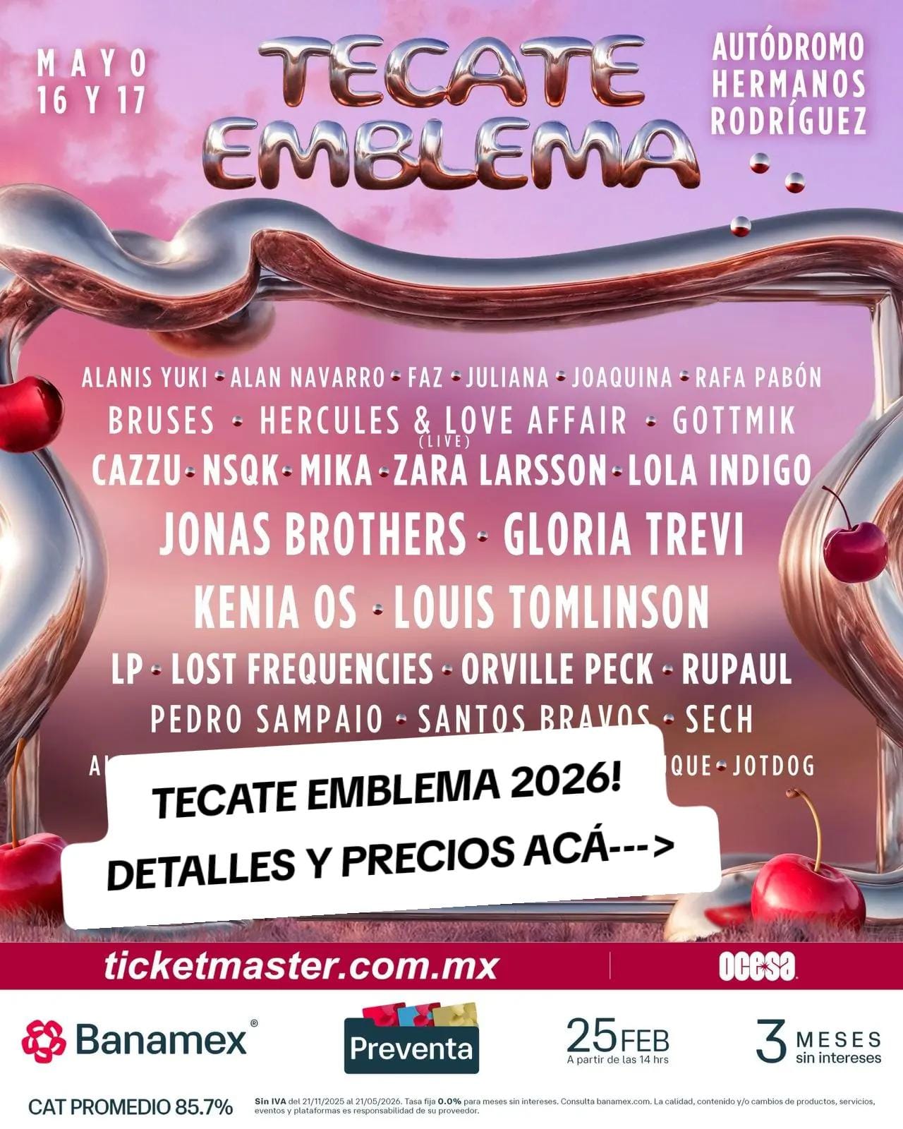 Post 9 by Eventos Musicales en México on TikTok (video)