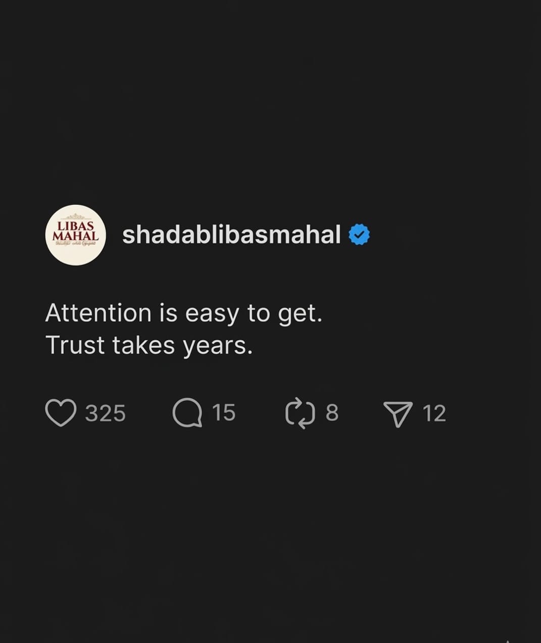 Post 3 by Shadab Libas Mahal on Instagram (image)