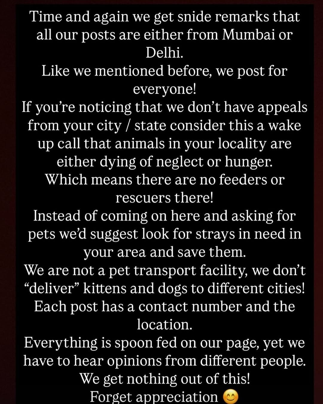 Post 10 by 🐈 Animal Adoptions India 🐕 on Instagram (image)