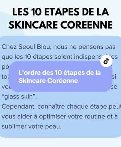 Post 1 by Seoul Bleu • skincare coréen on TikTok (video)