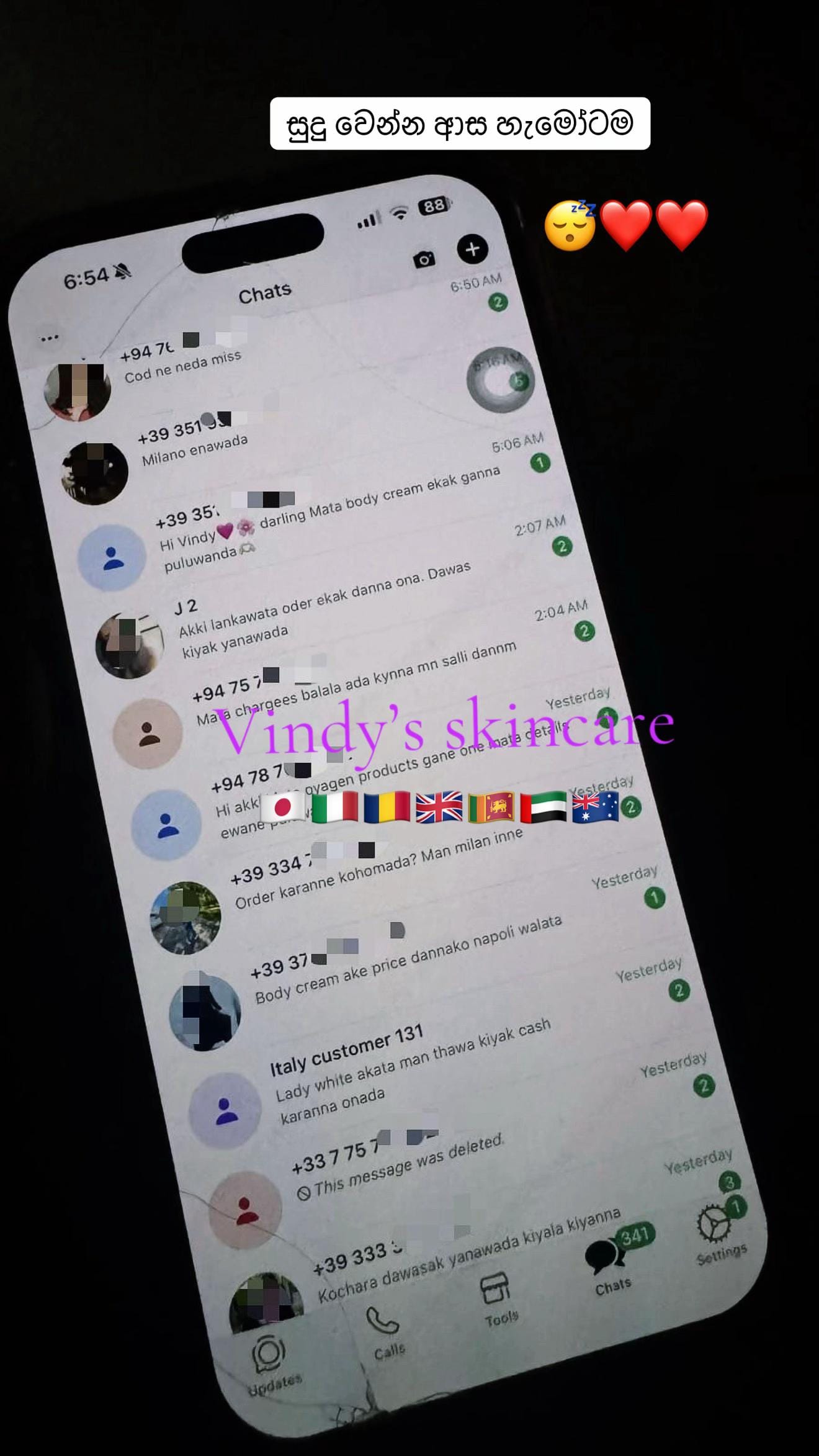 Post 7 by Vindy’s Skincare products on TikTok (video)