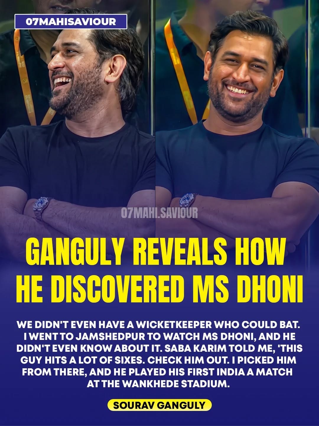 Post 5 by MS Dhoni Fanpage | MS Dhoni | CSK on Instagram (image)