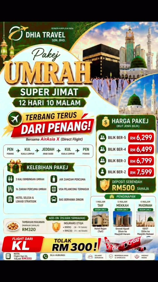 Post 4 by DHIA TRAVEL NIBONG TEBAL P. P on TikTok (video)