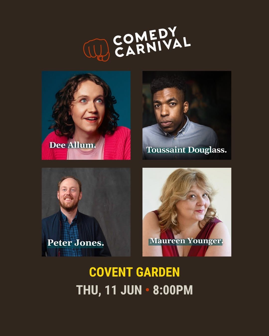 Post 4 by Comedy Carnival on Instagram (image)
