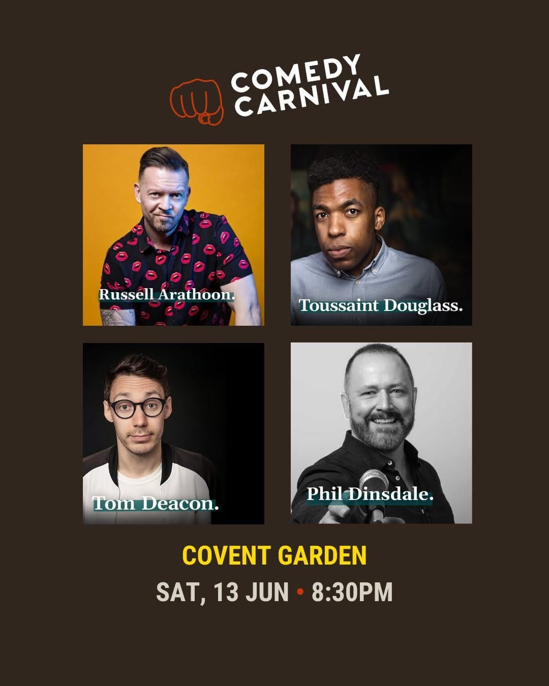 Post 2 by Comedy Carnival on Instagram (image)