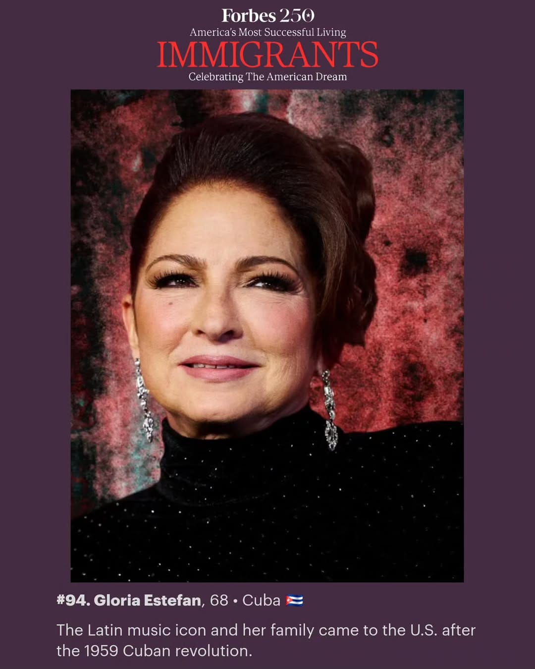 Post 7 by Gloria Estefan Brasil | Fan Account on Instagram (image)