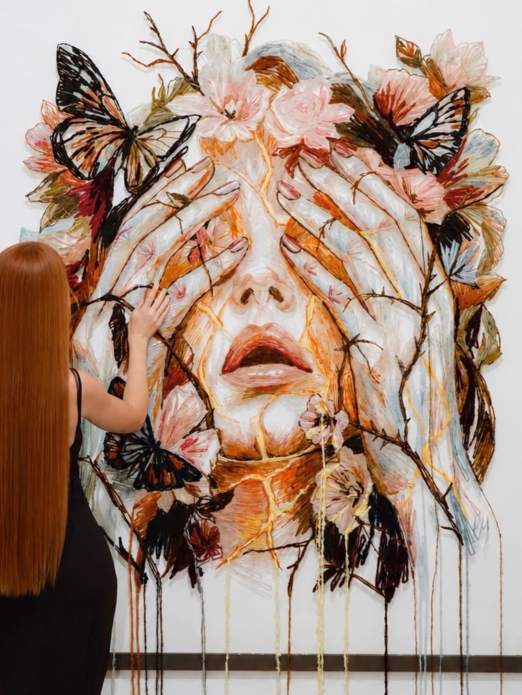 Post 8 by Embroidery on tulle on Instagram (carousel)