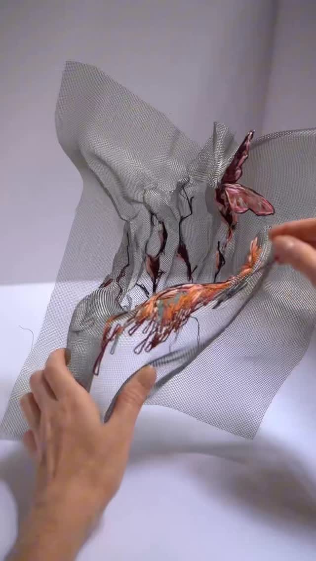 Post 1 by Embroidery on tulle on Instagram (video)