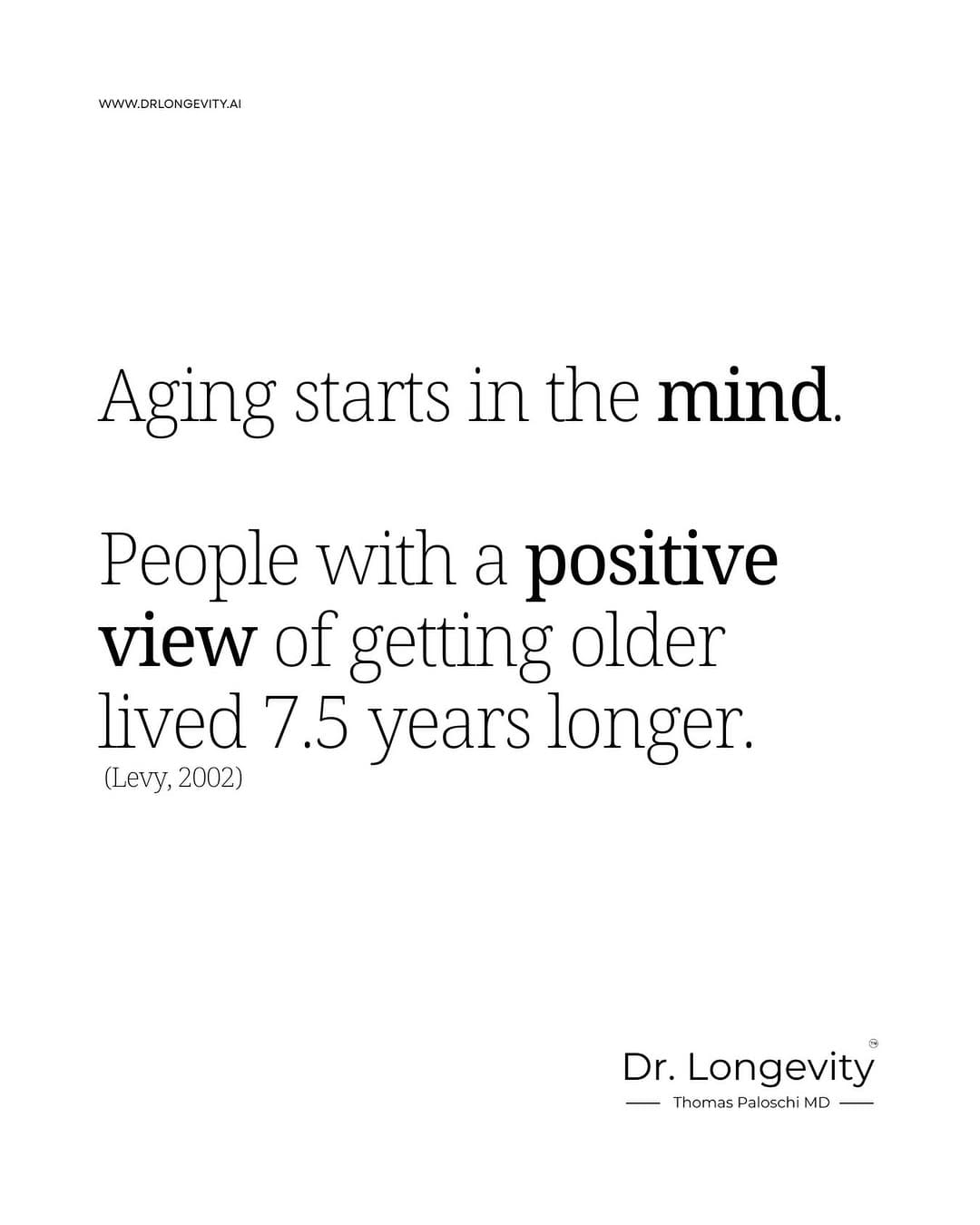 Post 2 by Thomas Paloschi MD | Dr. Longevity™ on Instagram (image)