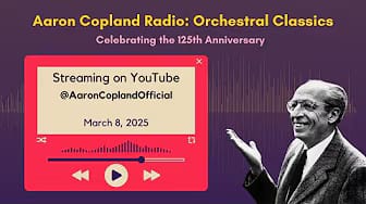 Post 2 by Aaron Copland on YouTube (video)