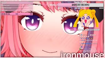 Post 10 by Ironmouse Highlights on YouTube (video)