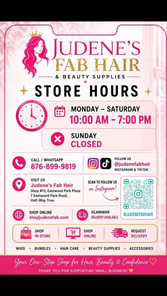 Post 8 by Judene’s Fab Hair and Beauty Supply on Instagram (video)