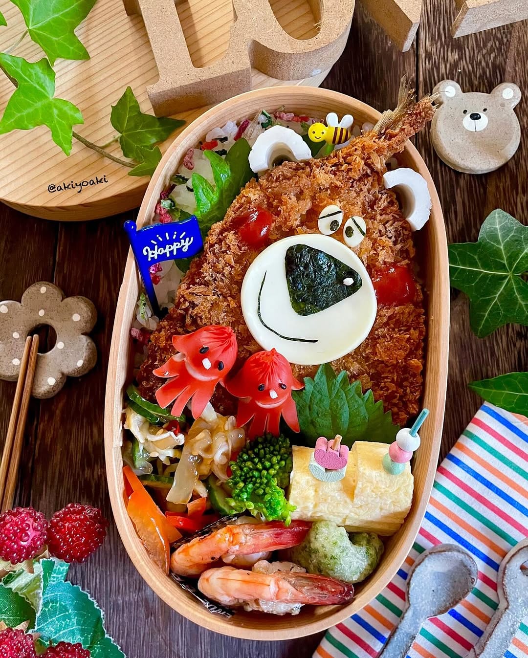 Post 9 by ✩*akiyo*✩*॰¨̮ キャラ弁❤︎お弁当❤︎obento on Instagram (carousel)