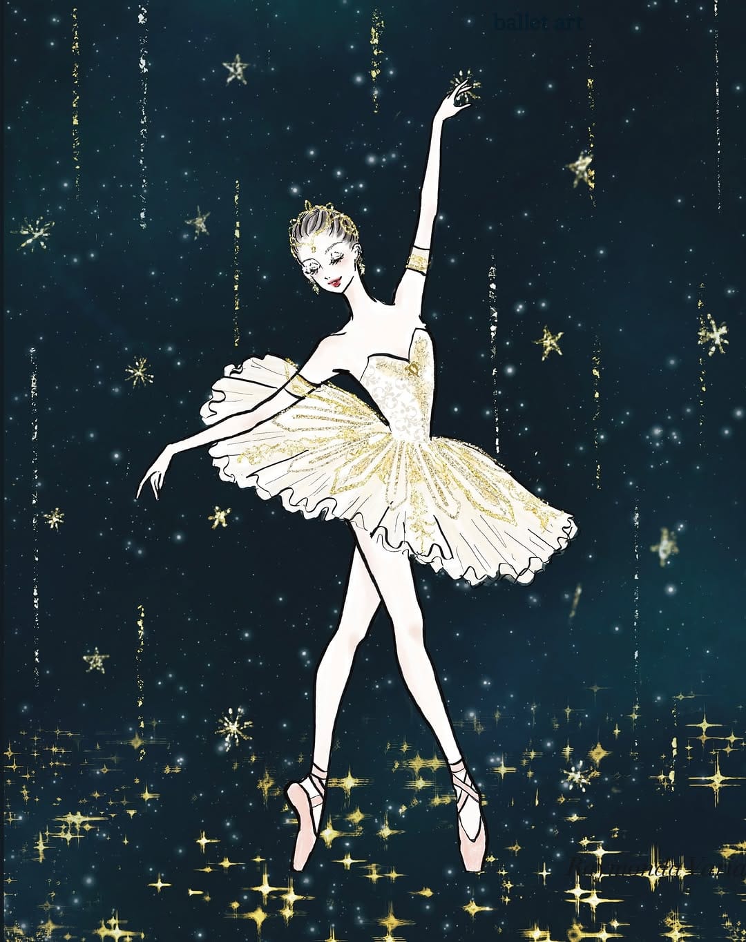 Post 2 by natsuriiina🩰バレエイラストレーター/Ballet Artist on Instagram (carousel)