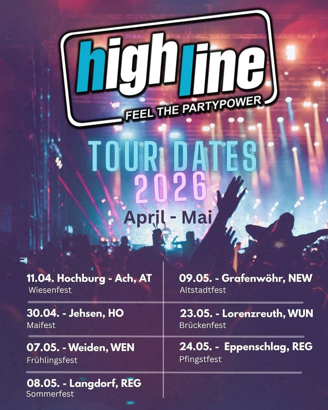 Post 6 by Partyband Highline on Instagram (image)