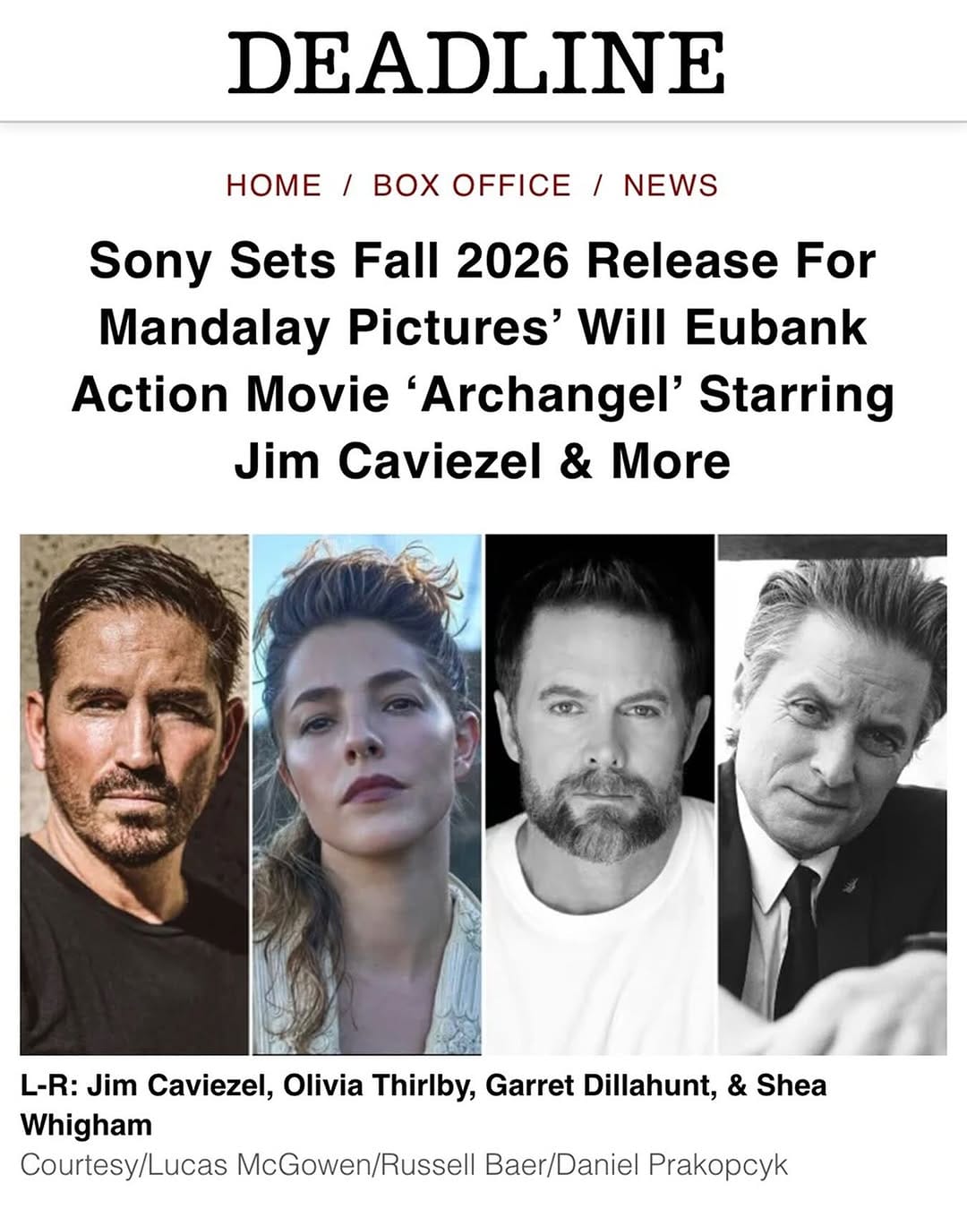 Post 10 by Jim Caviezel on Instagram (image)