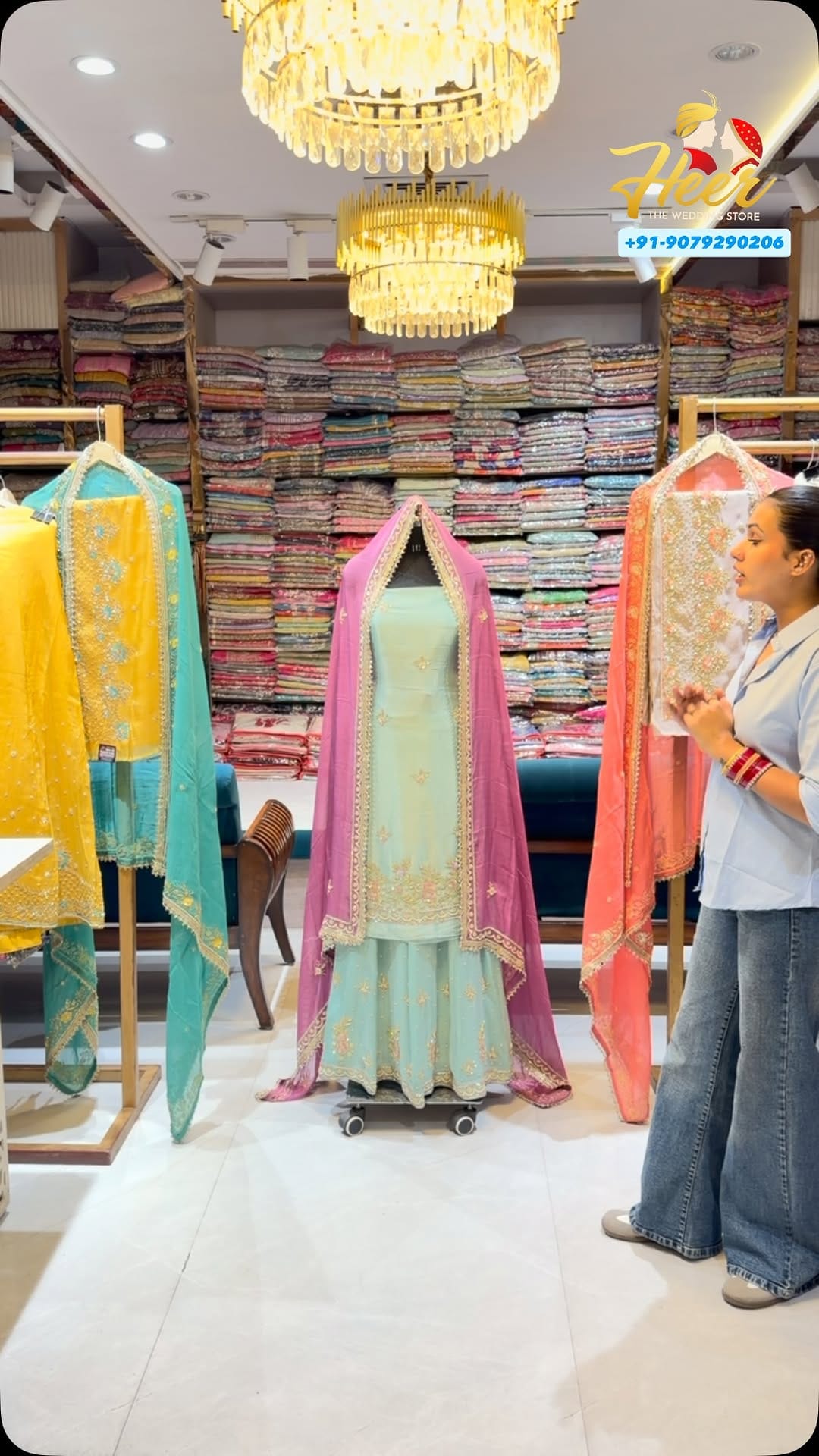 Post 2 by Heer Theweddingstore on Instagram (video)