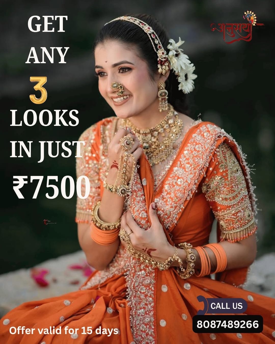 Post 5 by Anusaya Beauty World | Bridal wear rental & sale store in Nagpur on Instagram (image)