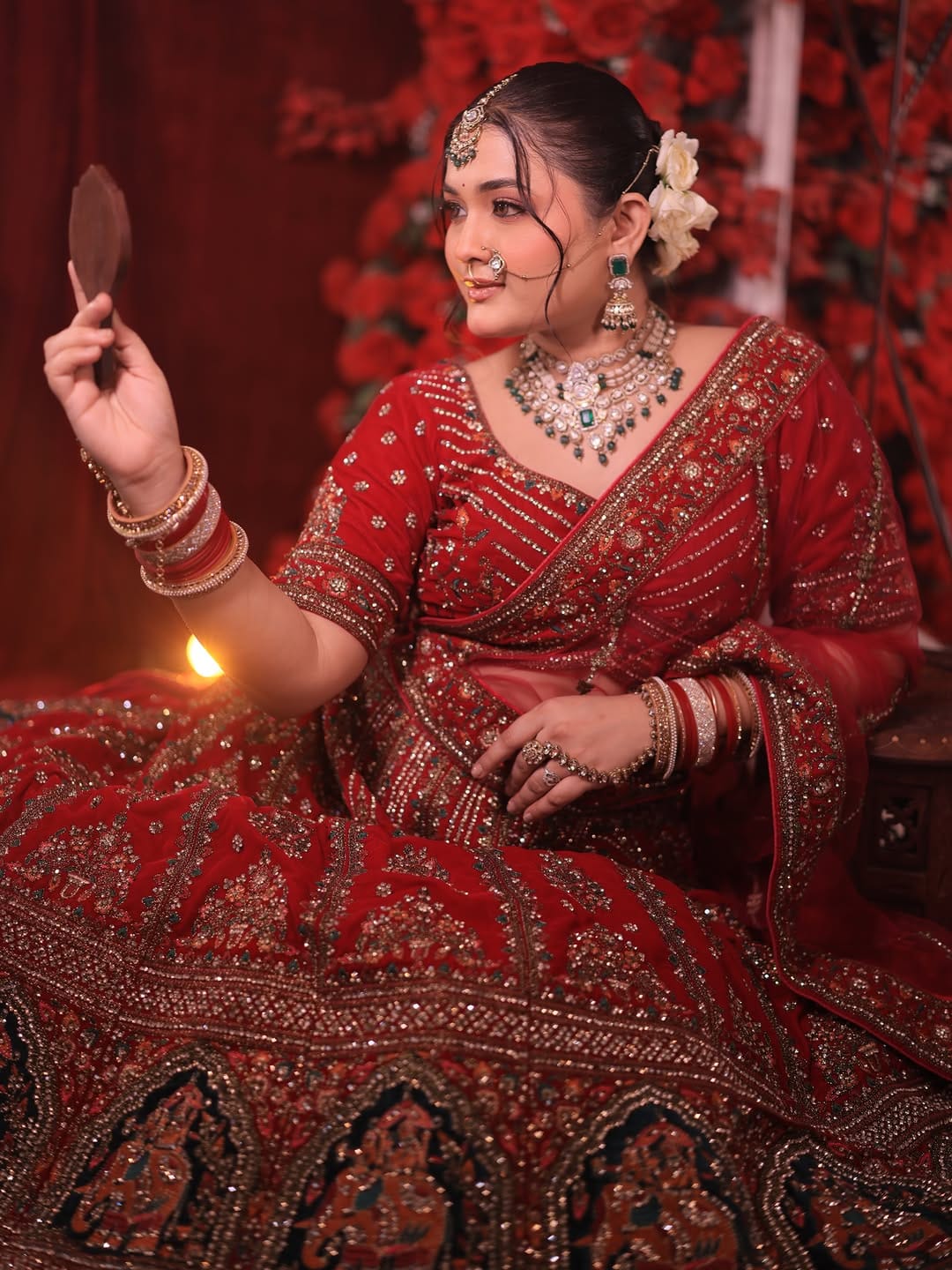 Post 7 by Anusaya Beauty World | Bridal wear rental & sale store in Nagpur on Instagram (carousel)