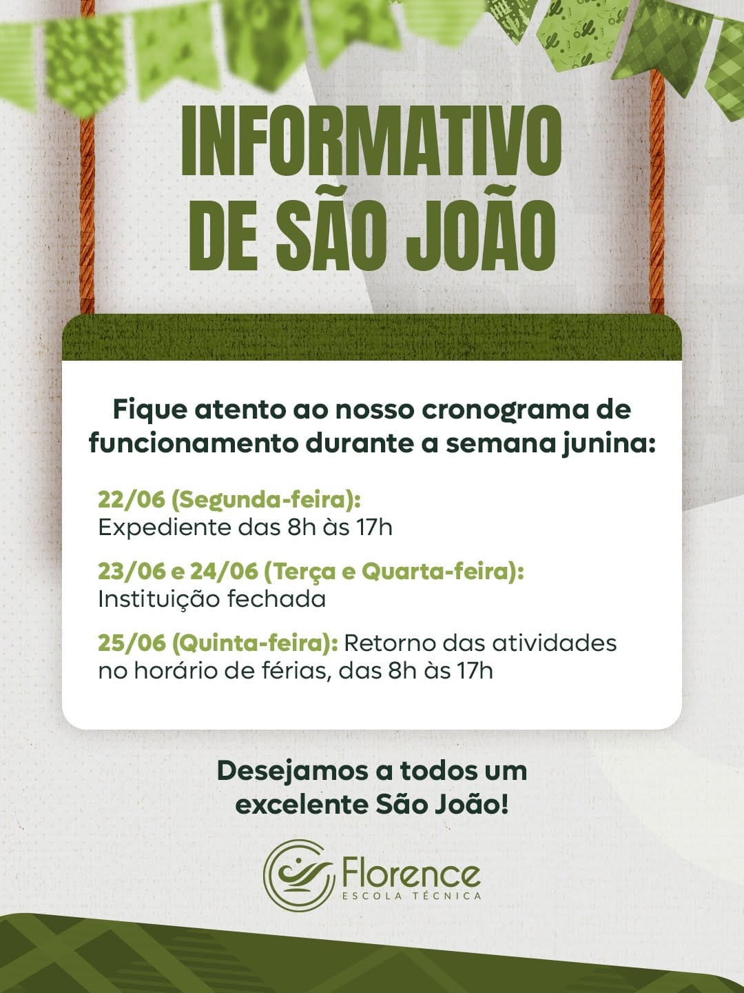 Post 6 by Florence Escola Técnica 💚 on Instagram (image)