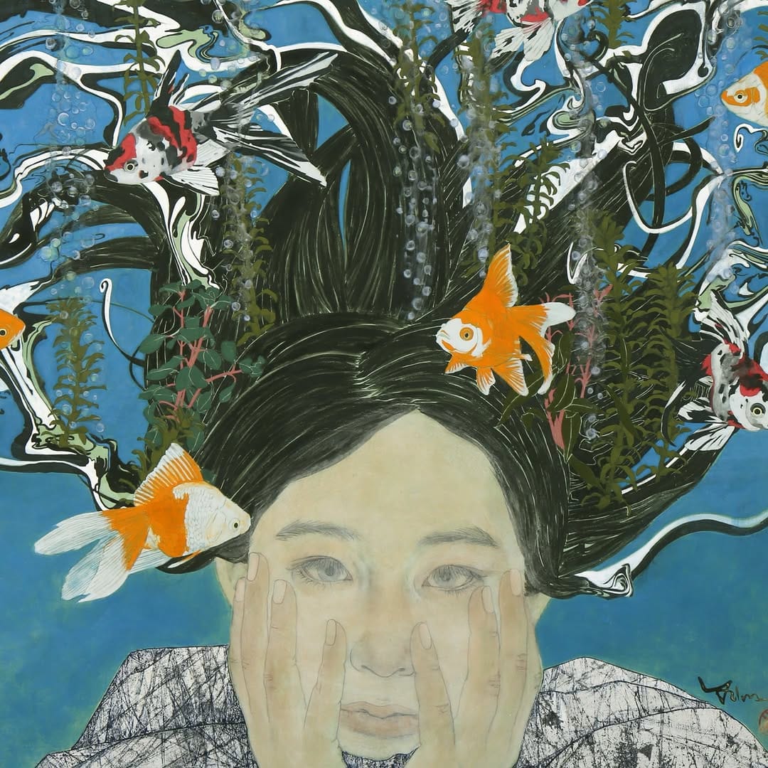 Post 9 by 染谷香理 日本画家 | Kaori SOMEYA on Instagram (carousel)