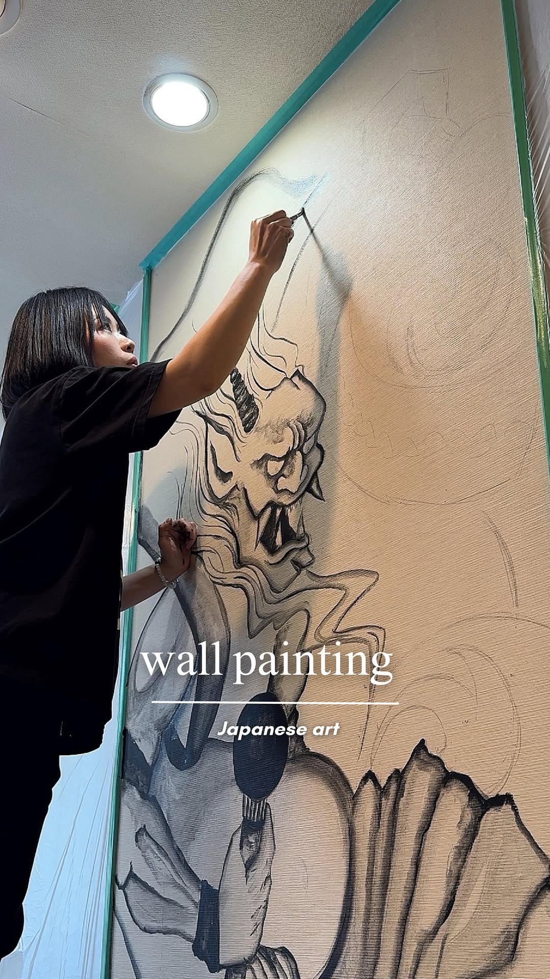 Post 9 by 墨絵師yoshimi  / Ink Wash Painting Artist on Instagram (video)
