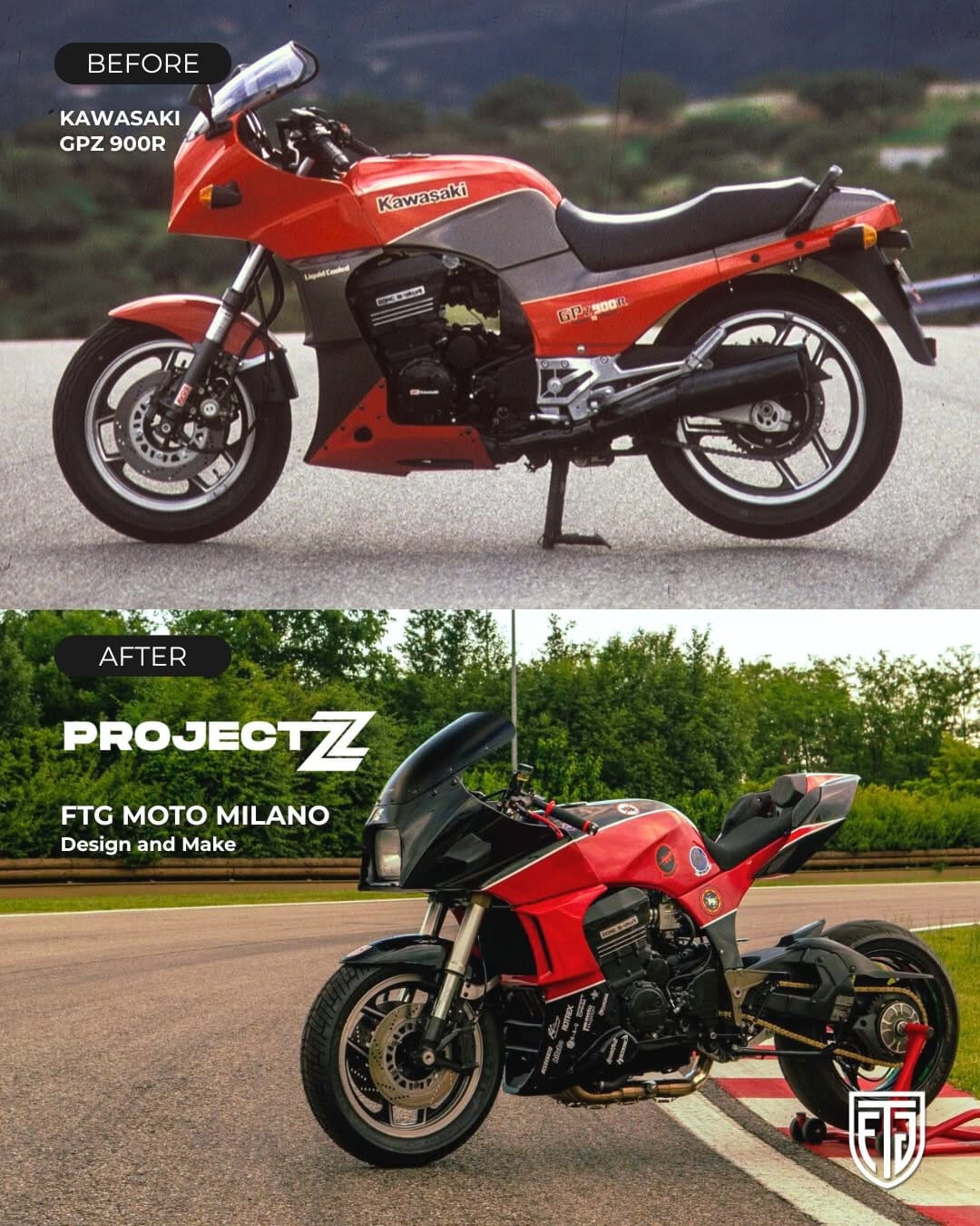 Post 8 by FTG Moto Milano | BEFUEL Motorcycle Division on Instagram (carousel)