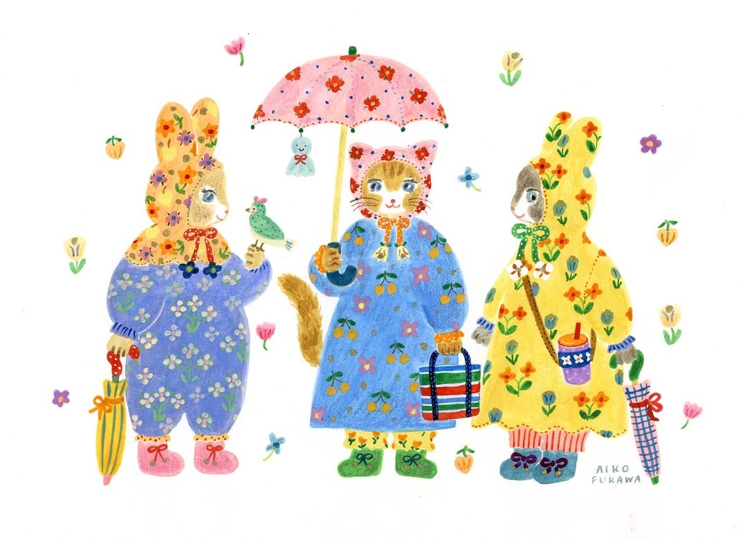 Post 9 by Aiko Fukawa / Painter on Instagram (carousel)