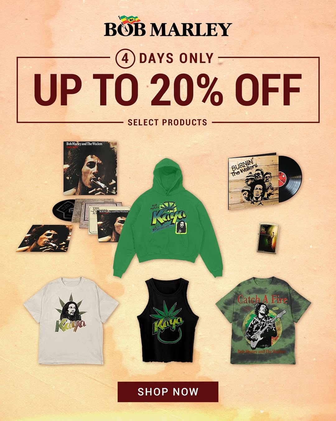 Post 8 by Bob Marley Shop on Instagram (image)