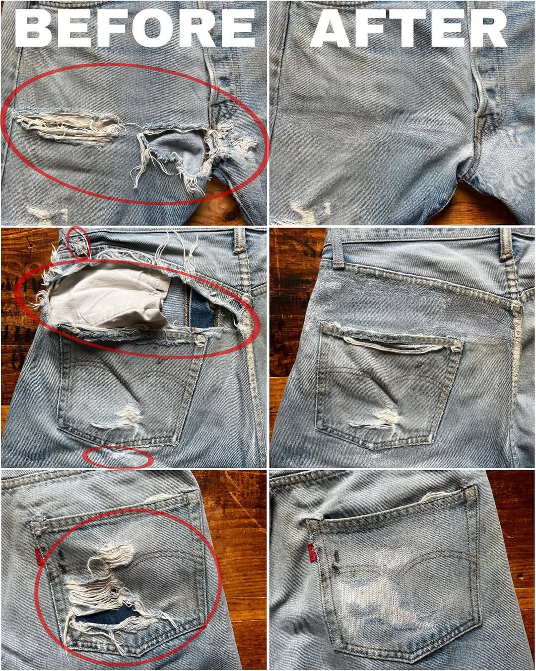 Post 1 by WABI_Jeans Custom & Repair on Instagram (image)